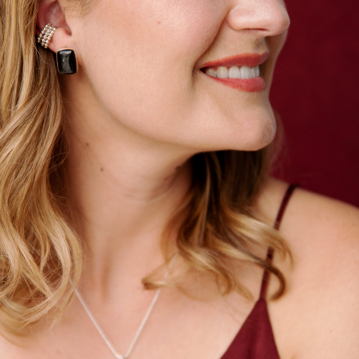 Aretes Piedra Rectangular Medianos