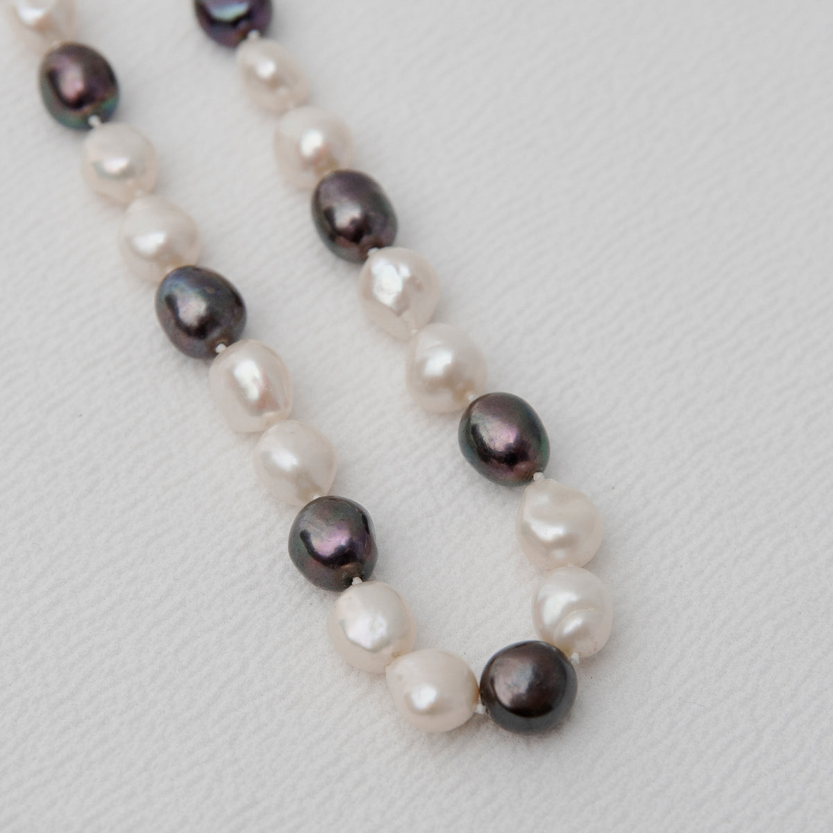 Collar 1v Perlas Combinadas Cierre de Plata